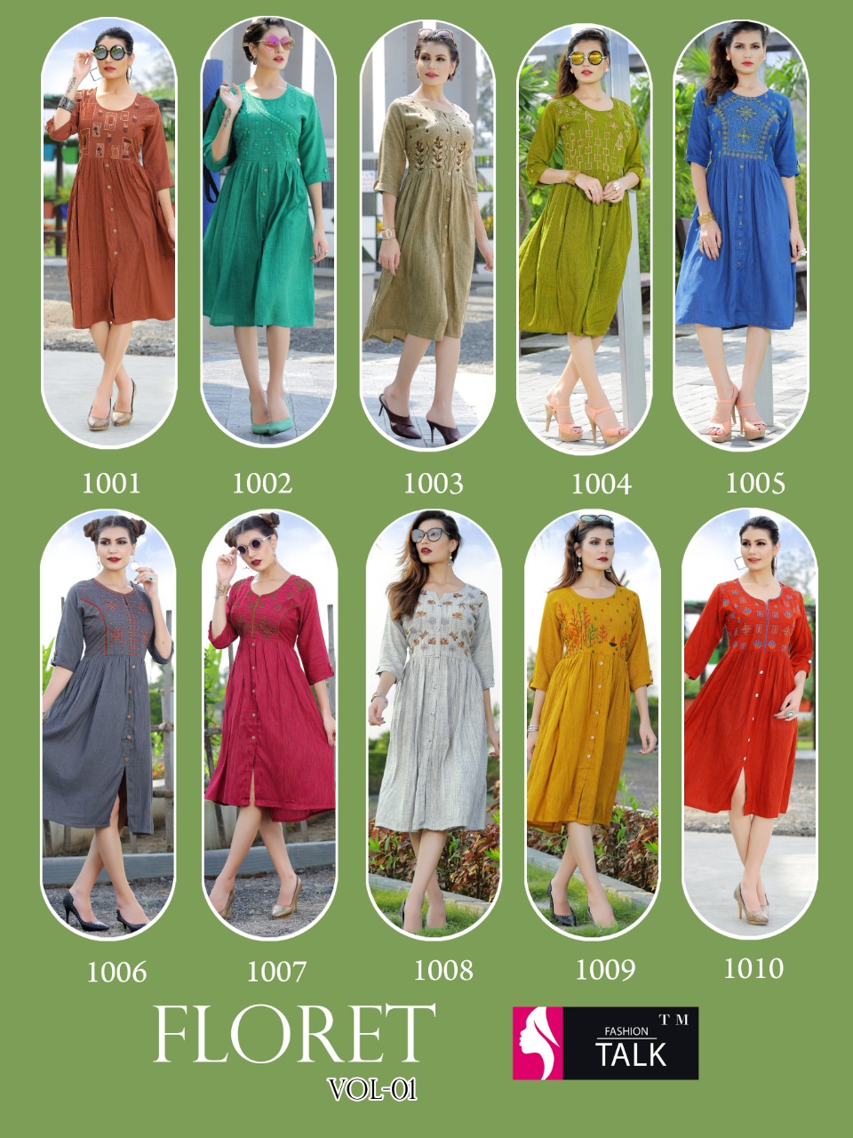 Ft By Floret Vol 1 Heavy Rayon Round Casual Wear Kurtis Catalogue