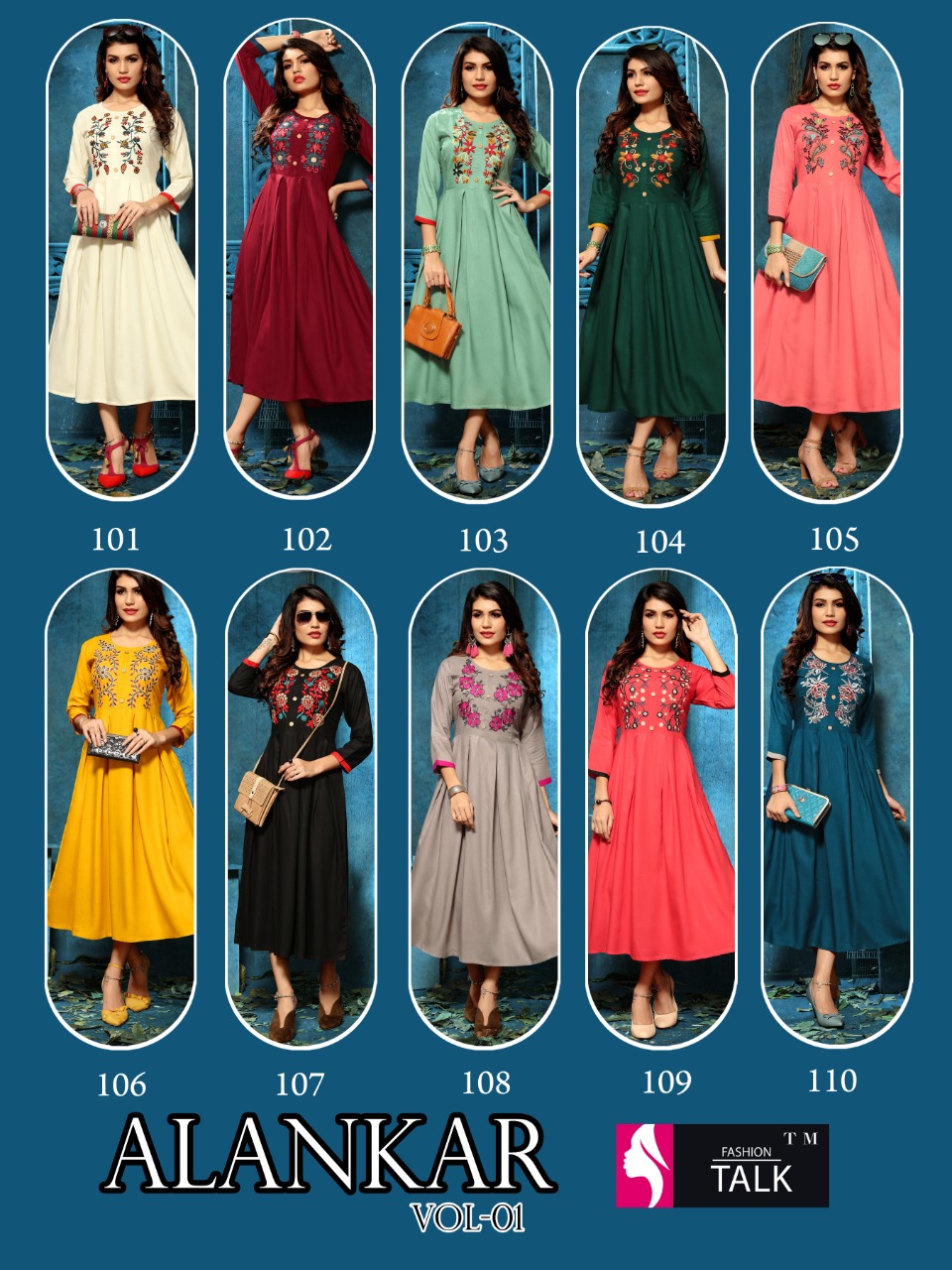Ft By Alankar Vol 1 Heavy Rayon Round Kurti Collection
