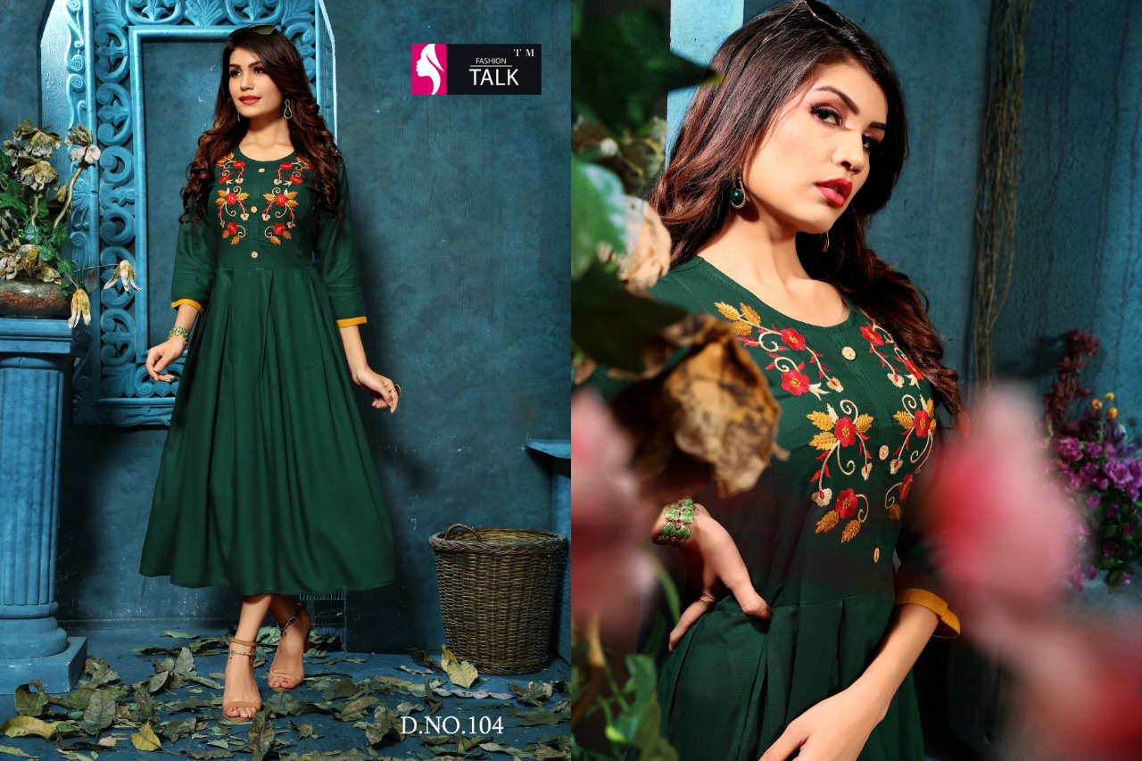 Ft By Alankar Vol 1 Heavy Rayon Round Kurti Collection