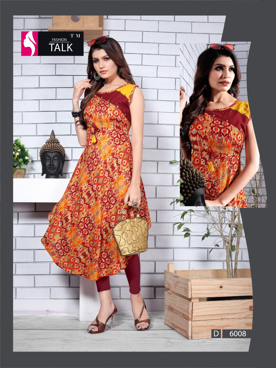 Ft By Ureb 6 Heavy Rayon Printed Kurtis Catalogue