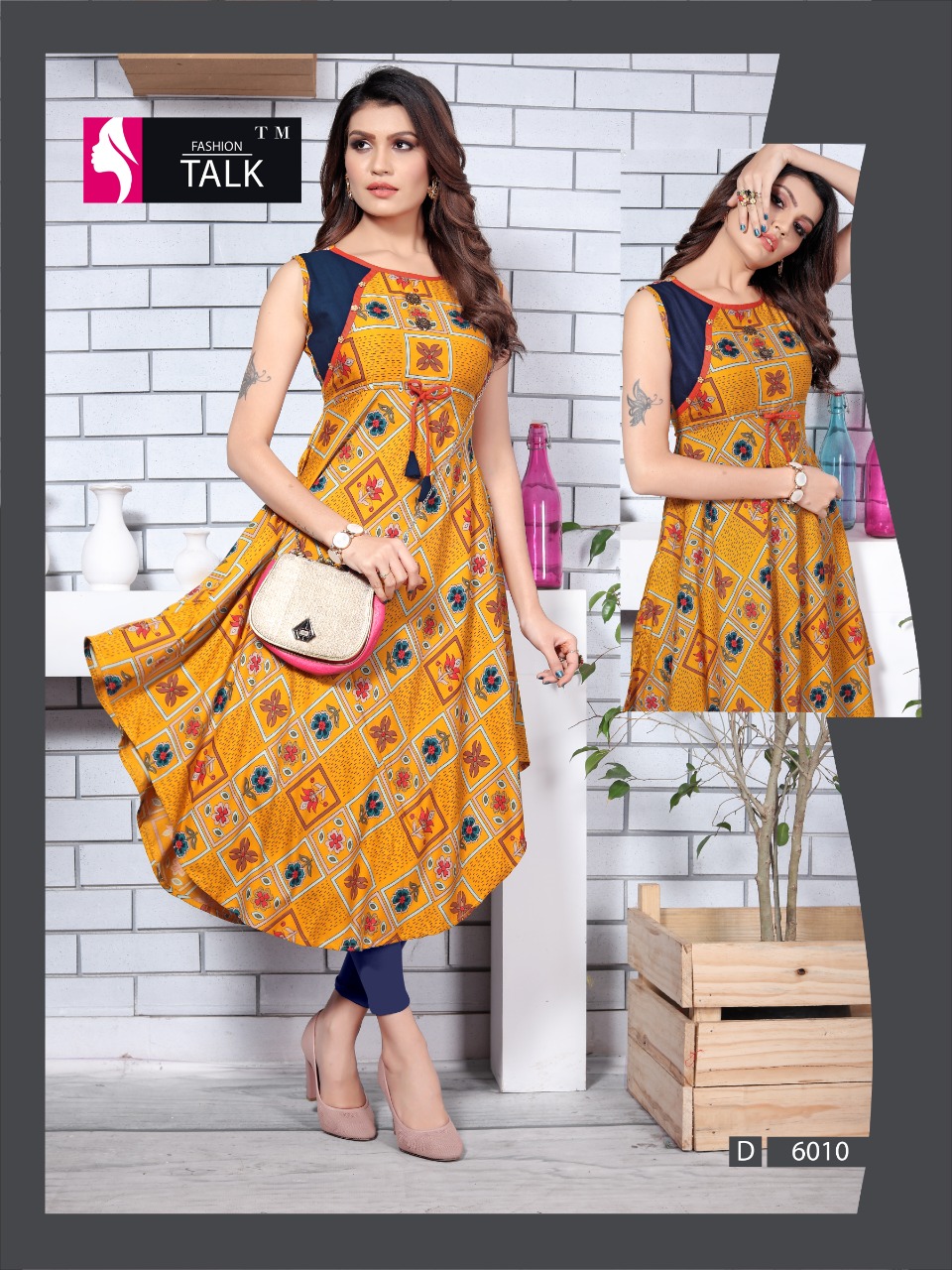 Ft By Ureb 6 Heavy Rayon Printed Kurtis Catalogue