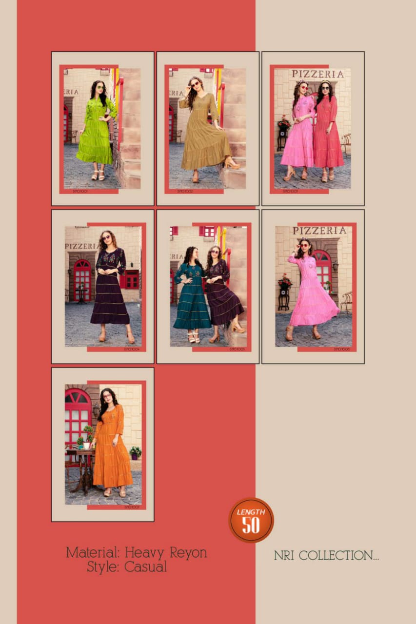 Fashion Talk Present Kareenaa Heavy Rayon Designer Long Kurti Collection.