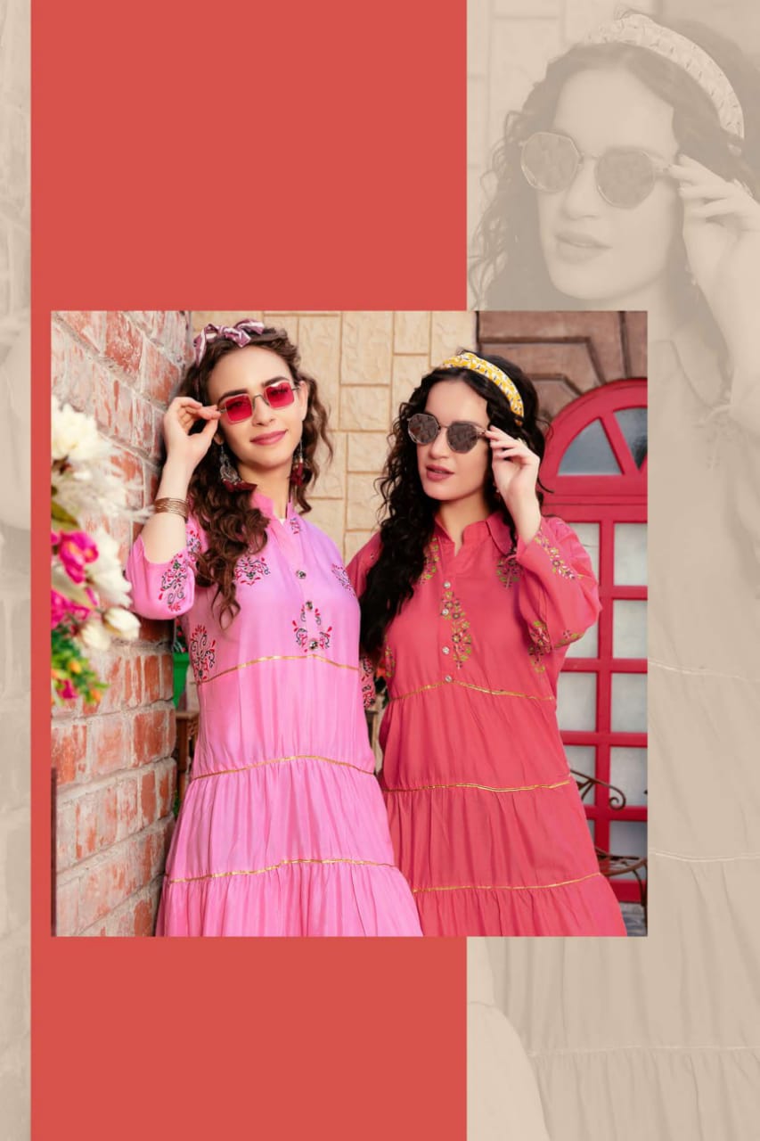 Fashion Talk Present Kareenaa Heavy Rayon Designer Long Kurti Collection.