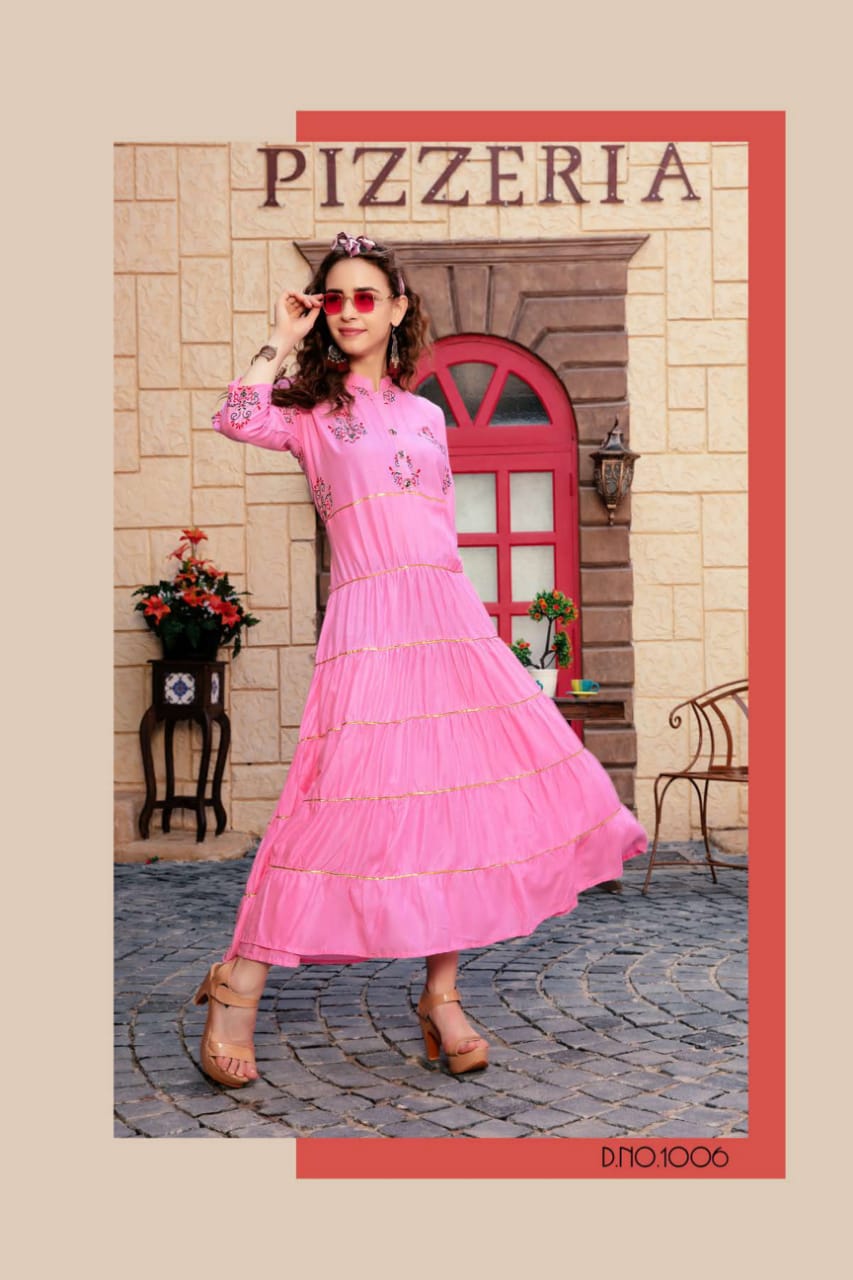 Fashion Talk Present Kareenaa Heavy Rayon Designer Long Kurti Collection.
