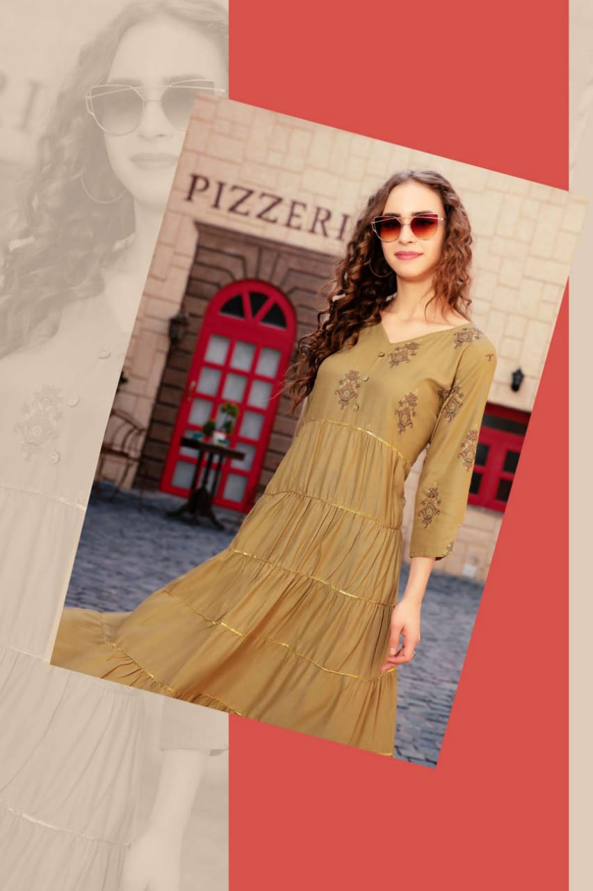 Fashion Talk Present Kareenaa Heavy Rayon Designer Long Kurti Collection.
