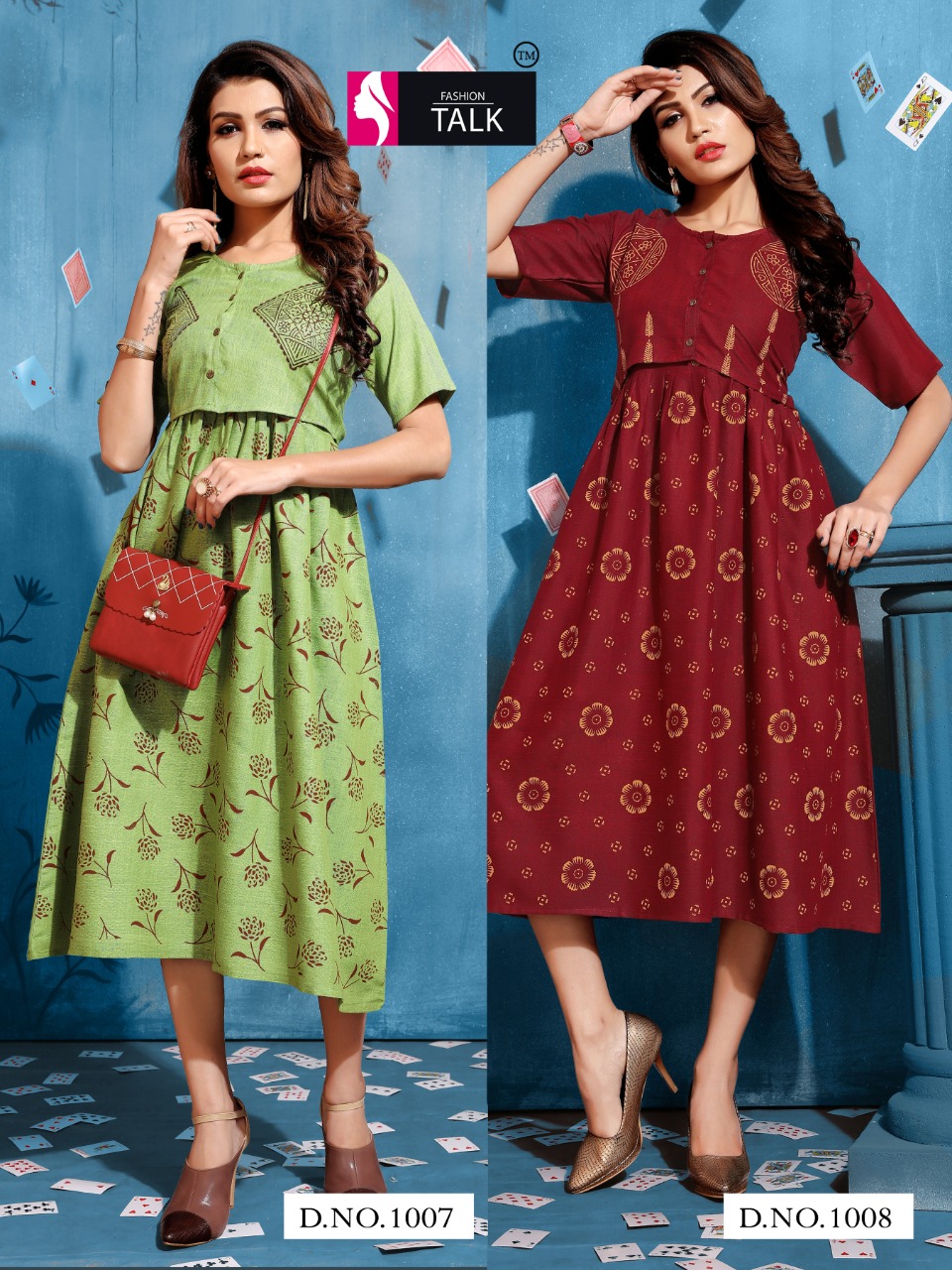 Fashion Talk Present Tucute Stylish Heavy Rayon Kurtis Catalogue