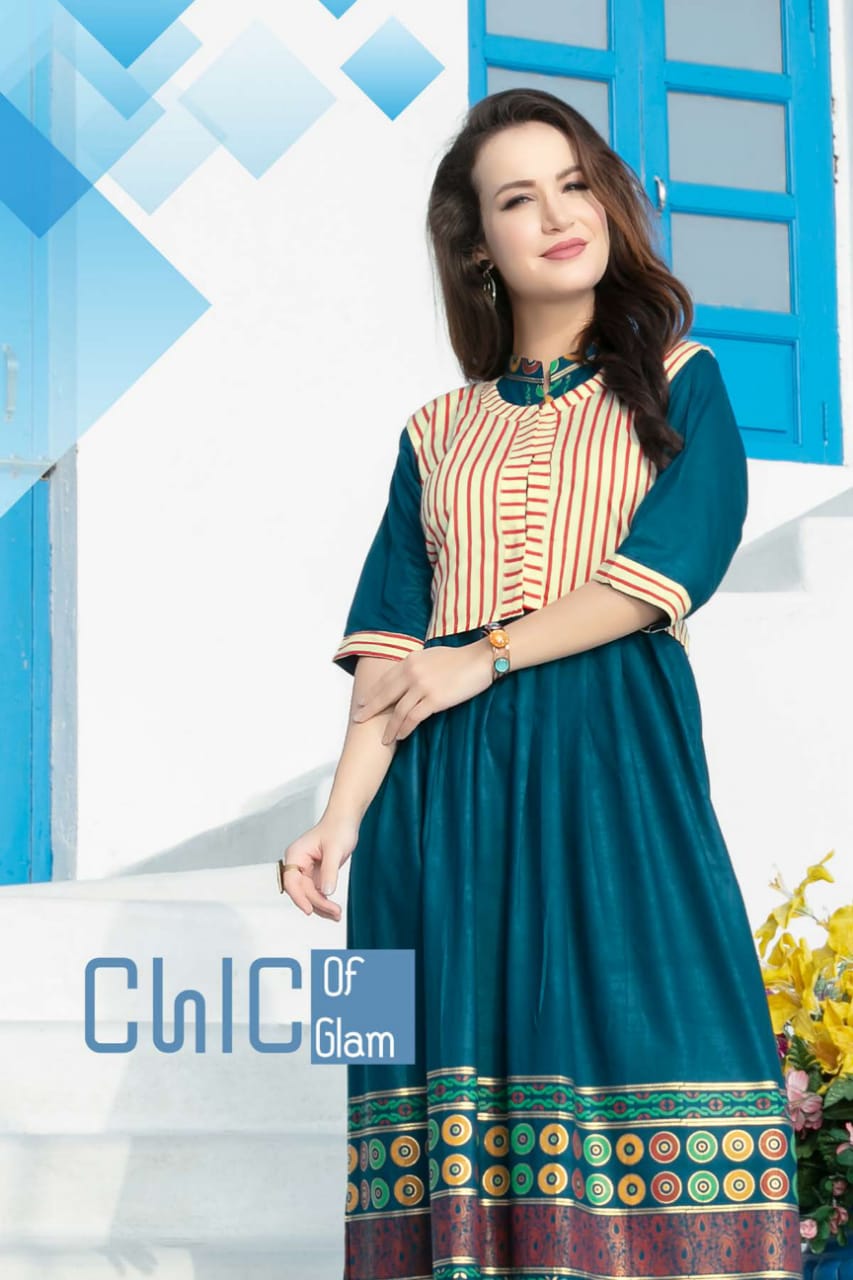 Ft By Malkaa Heavy Rayon Long Kurti Collection With Koti Collection.