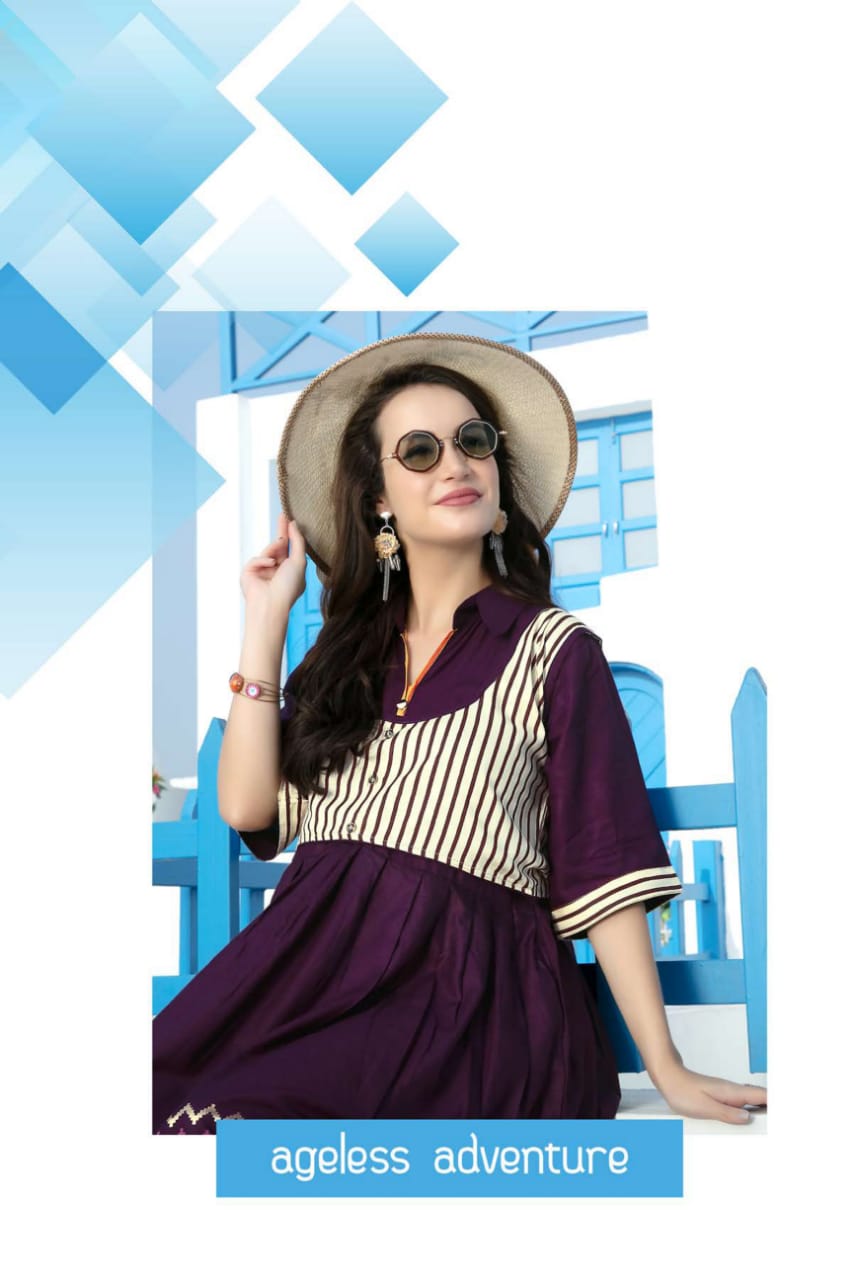 Ft By Malkaa Heavy Rayon Long Kurti Collection With Koti Collection.