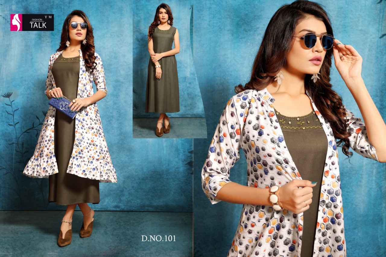 Ft by Shana Heavy Rayon Kurti With Separate Koti collection. 13