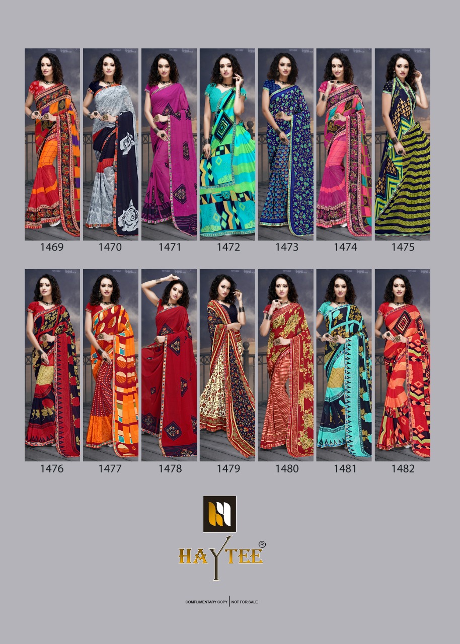 Haytee By G Mail Vol 80 Printed Saree Collection