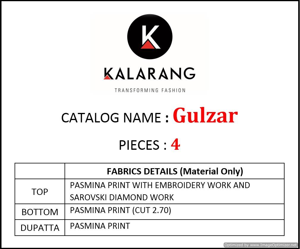 Kalarang By Gulzar Pure Pashmina Winter Collection