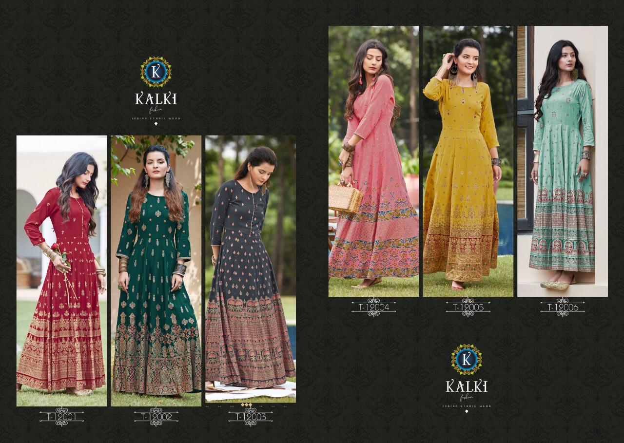 Kalki Fashion Present Womaniya Designer Long Gown Types Kurtis Catalogue.