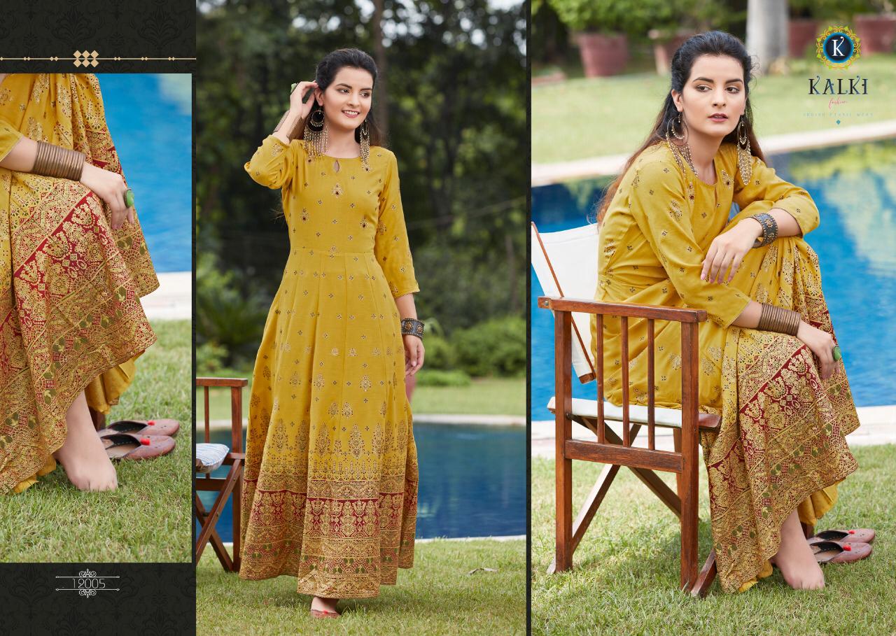 Kalki Fashion Present Womaniya Designer Long Gown Types Kurtis Catalogue.