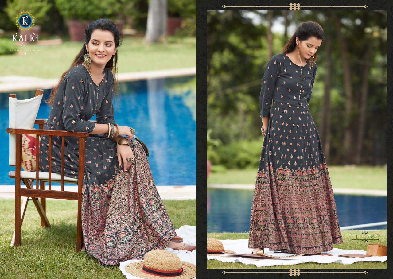 Kalki Fashion Present Womaniya Designer Long Gown Types Kurtis Catalogue.