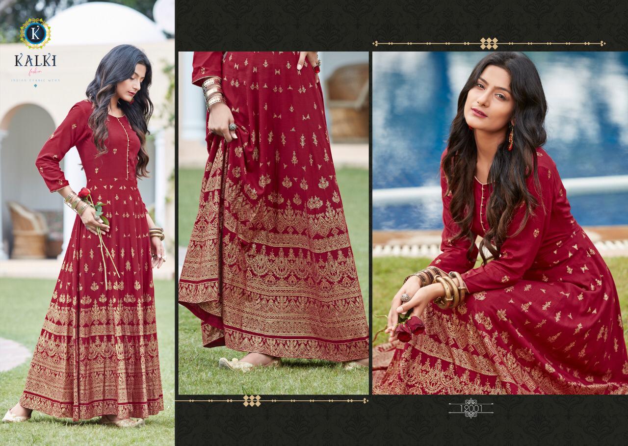 Kalki Fashion Present Womaniya Designer Long Gown Types Kurtis Catalogue.
