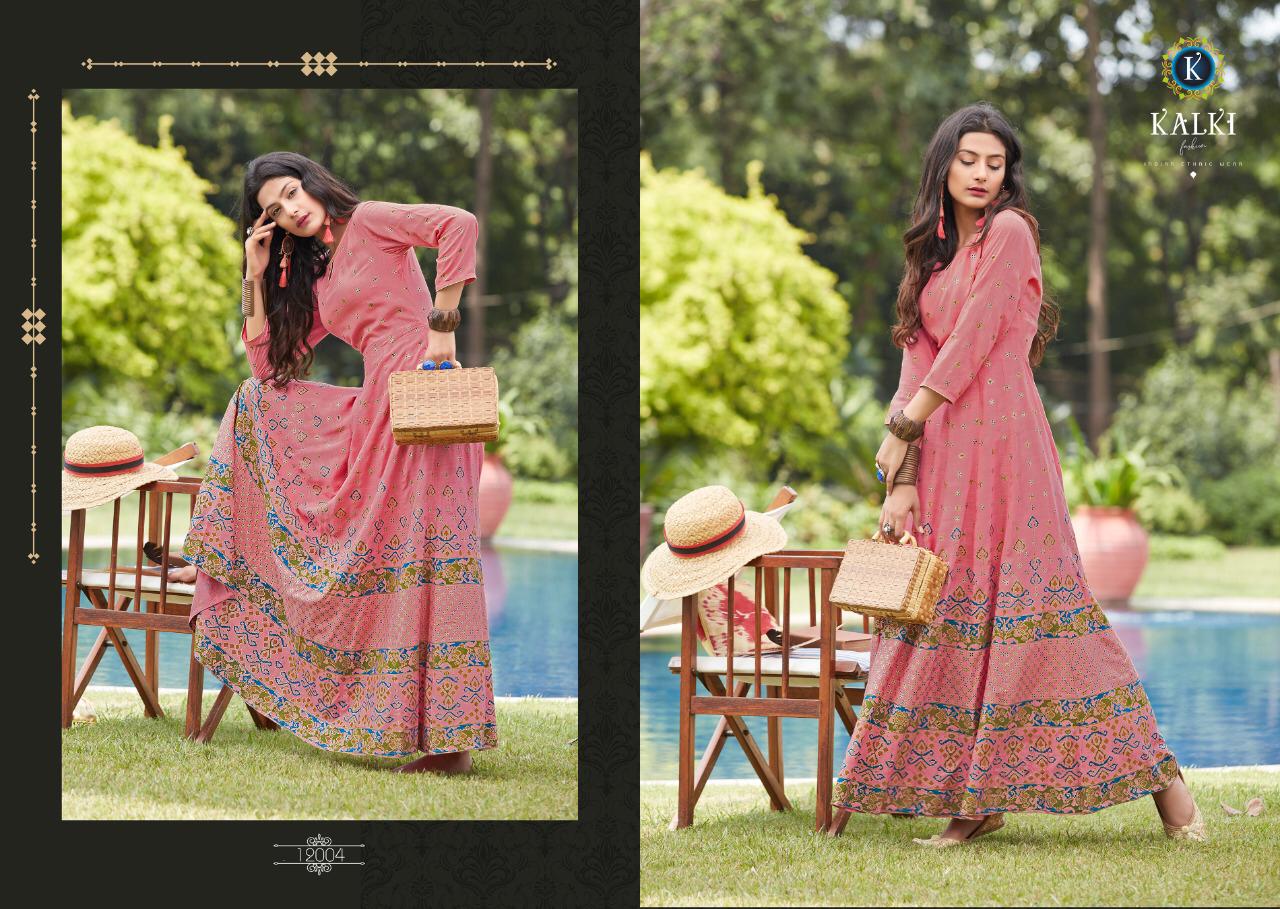 Kalki Fashion Present Womaniya Designer Long Gown Types Kurtis Catalogue.