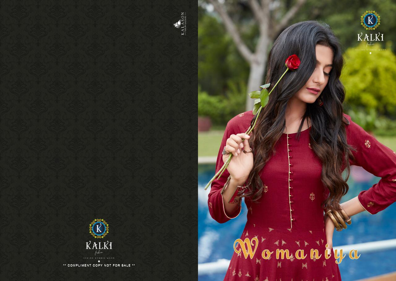 Kalki Fashion Present Womaniya Designer Long Gown Types Kurtis Catalogue.