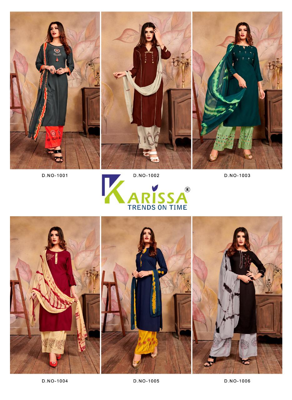 Karissa Present Chunariya Designer Top And Plazzo With Dupatta Catalogue