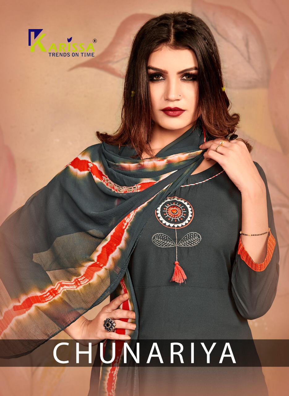 Karissa Present Chunariya Designer Top And Plazzo With Dupatta Catalogue
