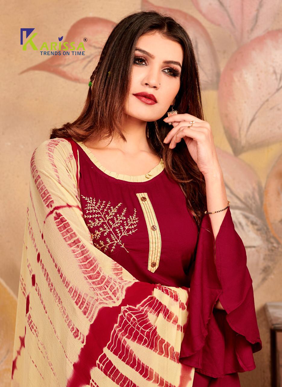Karissa Present Chunariya Designer Top And Plazzo With Dupatta Catalogue