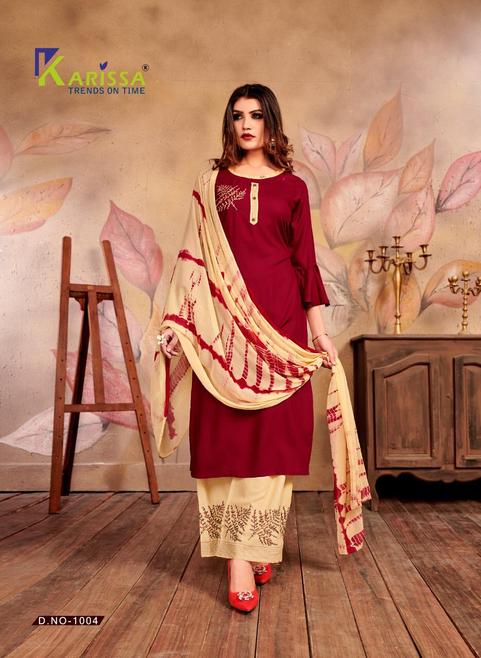Karissa Present Chunariya Designer Top And Plazzo With Dupatta Catalogue