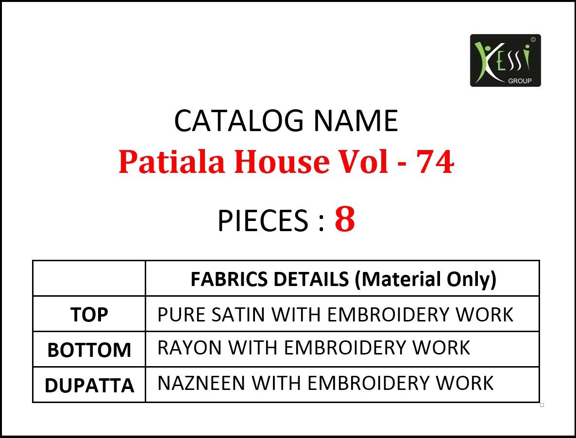 Kessi By Patiala House Vol 74 Designer Dress Material Catalogue