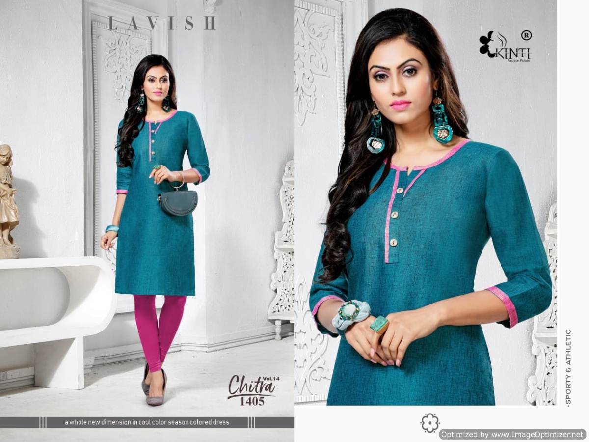 Kinti By Chitra Vol 14 Handloom Cotton Kurti Collection