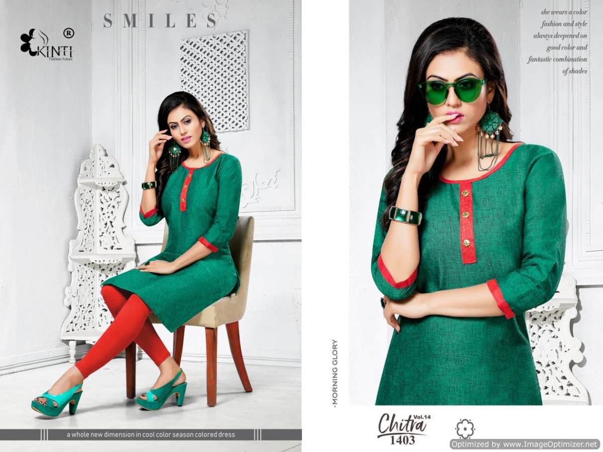 Kinti By Chitra Vol 14 Handloom Cotton Kurti Collection