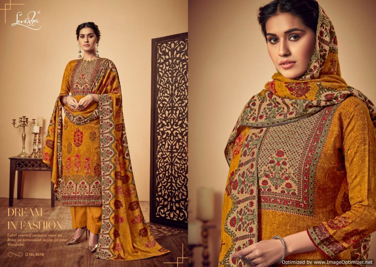 Levisha By Femina Vol 7 Pure Pashmina Printed Dress Material