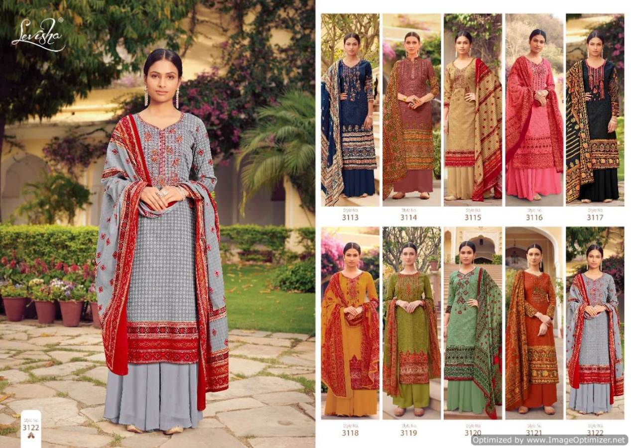 Levisha By Zaina Pure Pashmina Printed Dress Material Catalogue