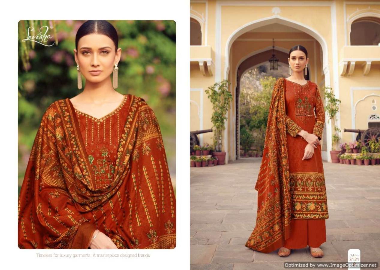 Levisha By Zaina Pure Pashmina Printed Dress Material Catalogue
