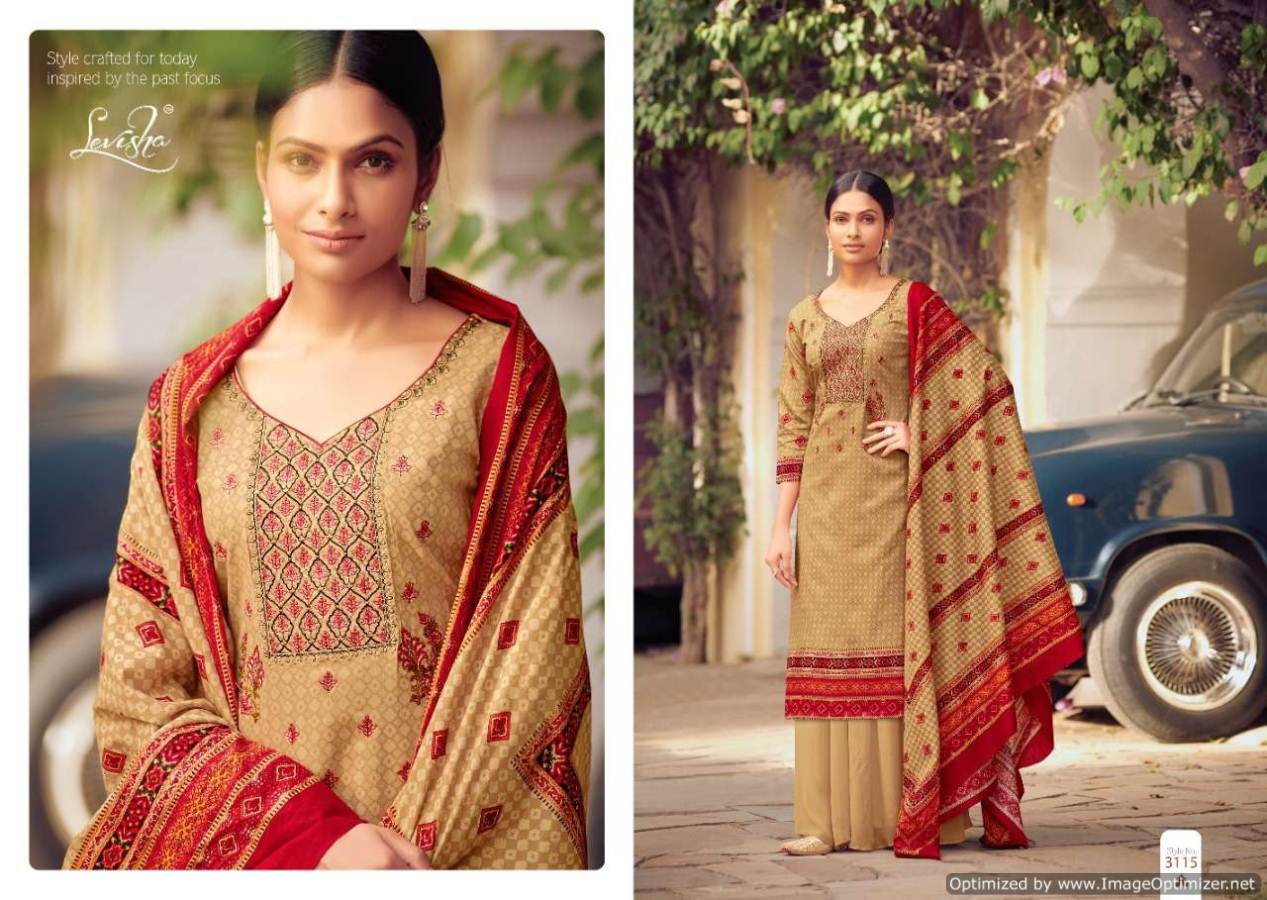 Levisha By Zaina Pure Pashmina Printed Dress Material Catalogue