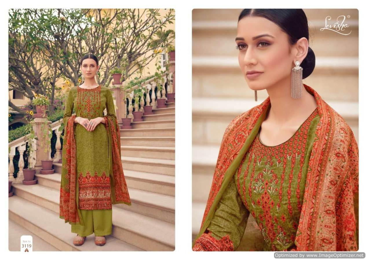 Levisha By Zaina Pure Pashmina Printed Dress Material Catalogue