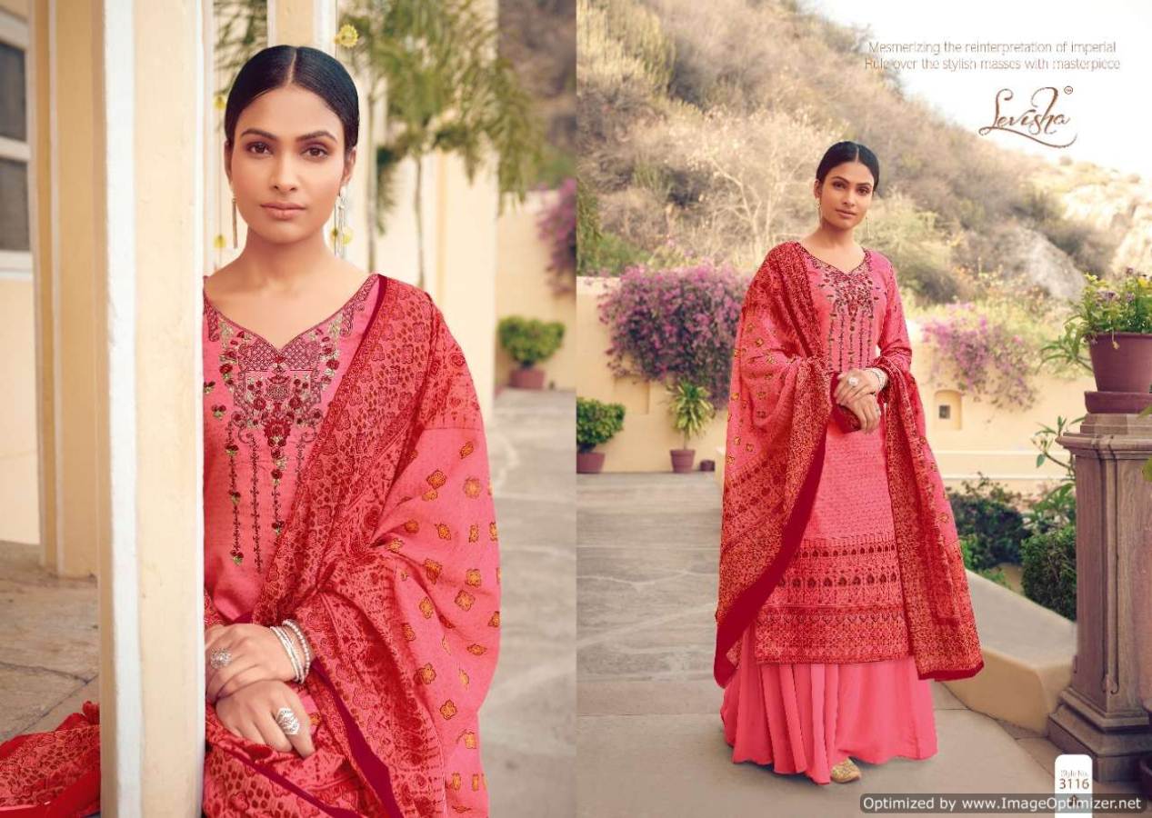 Levisha By Zaina Pure Pashmina Printed Dress Material Catalogue