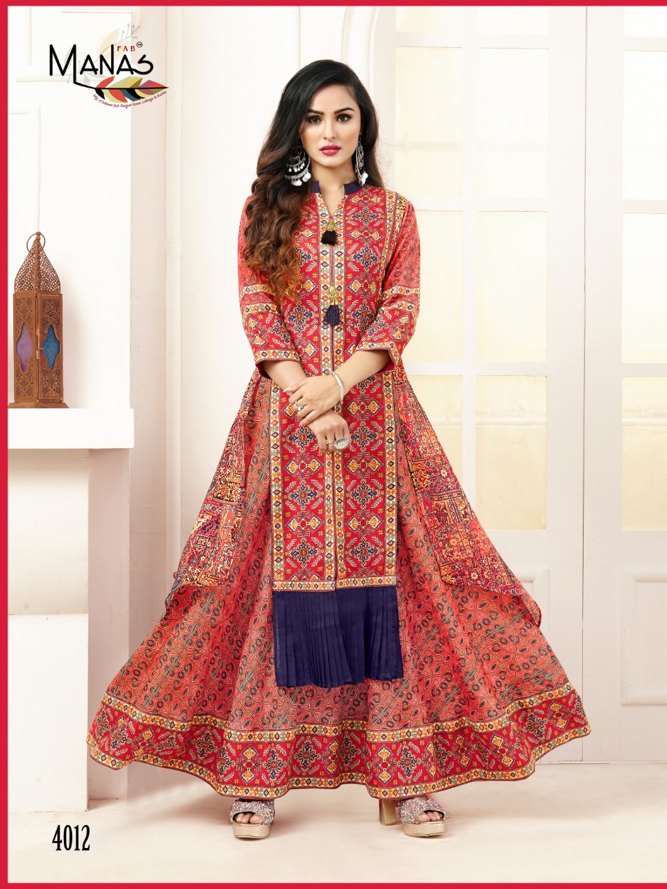 Manas By Valentina Vol 2 Long Party Wear Kurtis Catalogue.