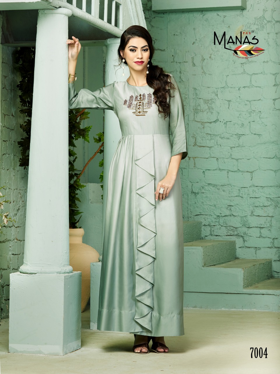 Manas Present Zaira Long Heavy Designers Kurtis Catalogue.