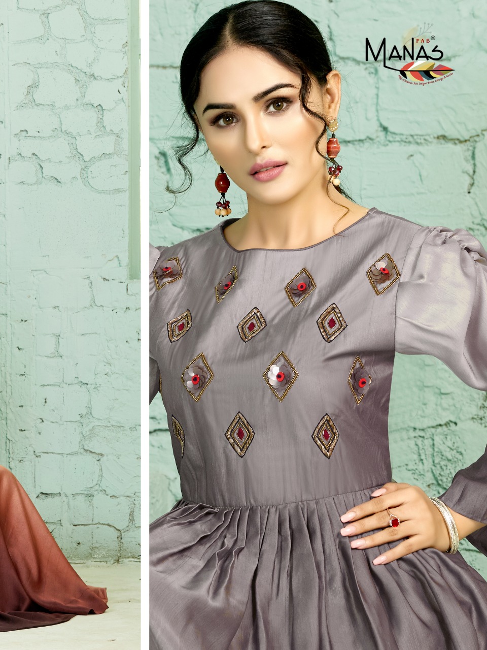 Manas Present Zaira Long Heavy Designers Kurtis Catalogue.