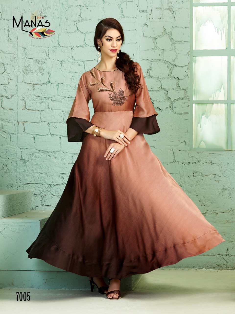 Manas Present Zaira Long Heavy Designers Kurtis Catalogue.