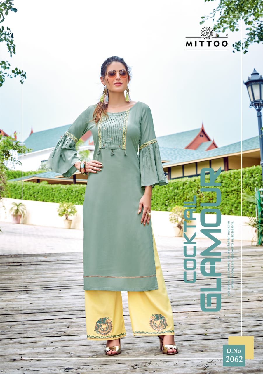 Mittoo  By Panghat Vol 10 Designer Kurtis With Plazzo Catalogue