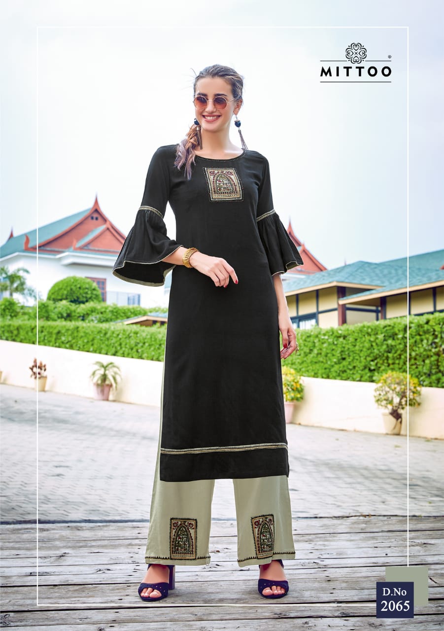 Mittoo  By Panghat Vol 10 Designer Kurtis With Plazzo Catalogue