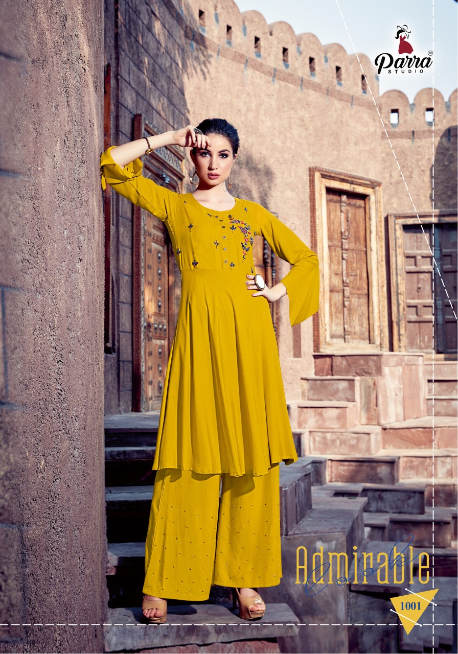Parra Studio Present Naisaa Designers Kurtis With Plazzo Catalogue
