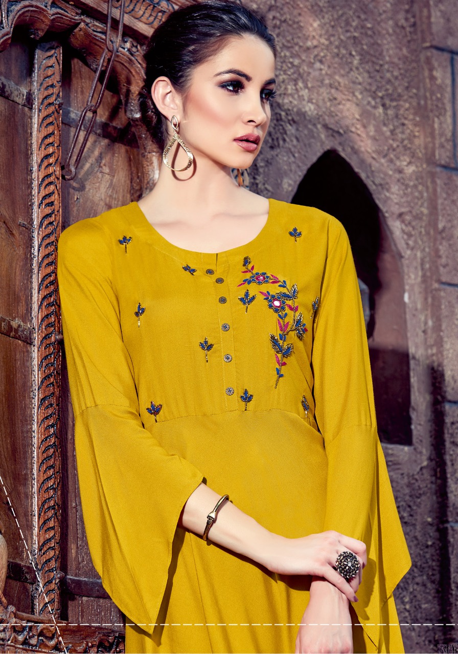 Parra Studio Present Naisaa Designers Kurtis With Plazzo Catalogue