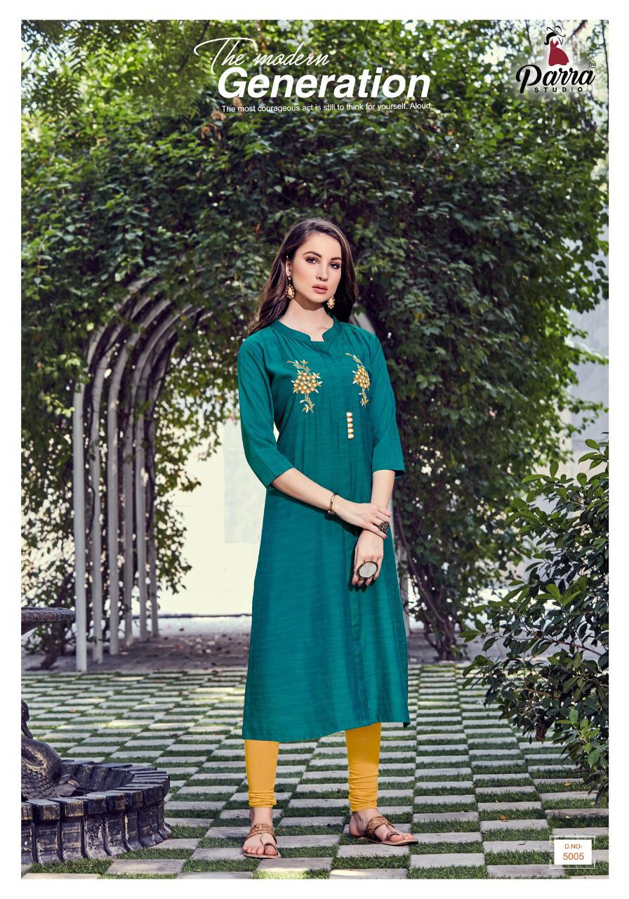 Parra Studio Present Minaz Designer Kurtis Catalogue.
