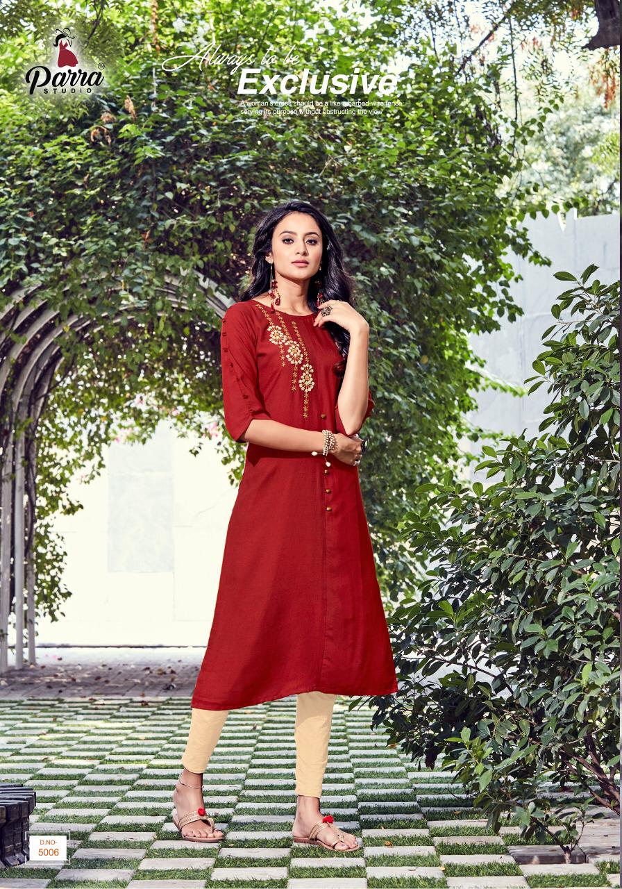 Parra Studio Present Minaz Designer Kurtis Catalogue.
