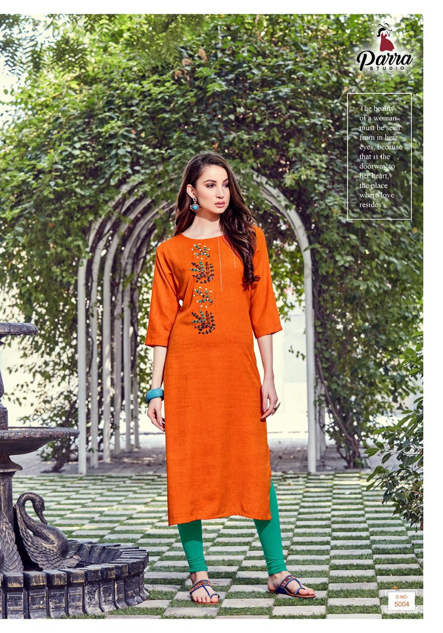 Parra Studio Present Minaz Designer Kurtis Catalogue.