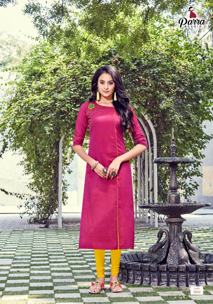 Parra Studio Present Minaz Designer Kurtis Catalogue.