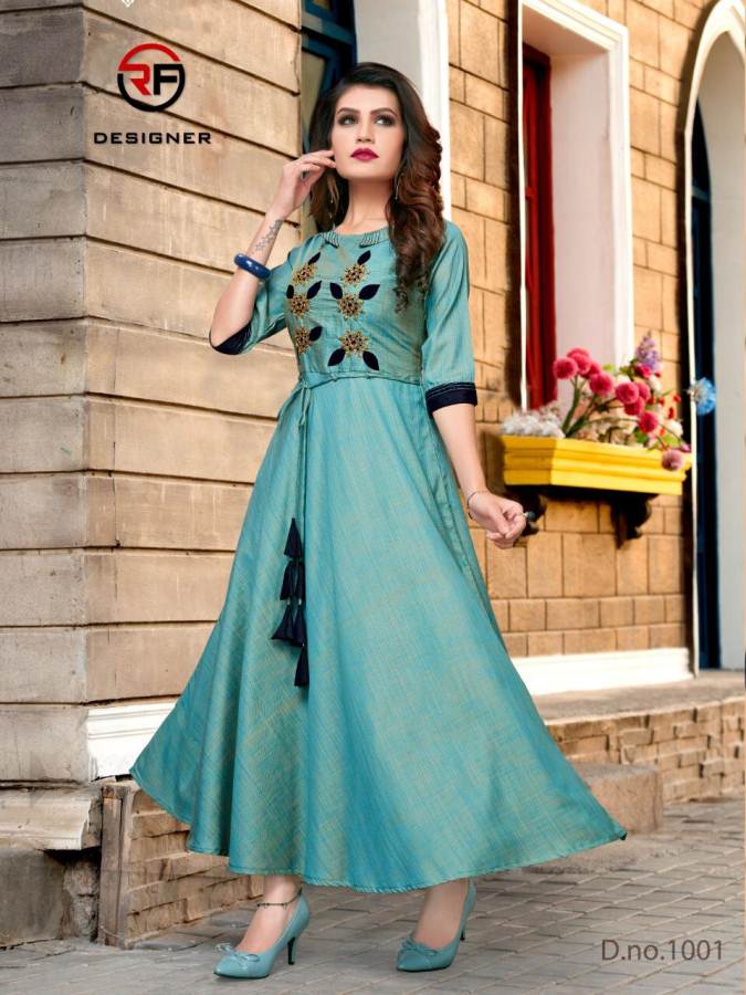 Half Sleeve Gown Type Kurti, Size : L, M, S, XL, Feature : Anti-Wrinkle,  Comfortable at Rs 1,800 / Piece in Kolkata