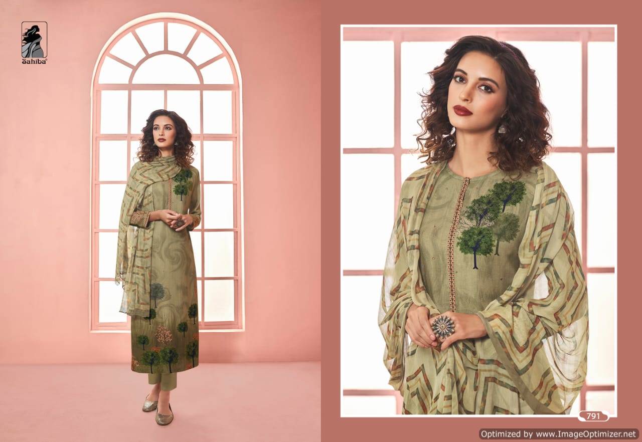 Sahiba By Meraki Heavy Digital Printed Winter Collection Of Dress Material.