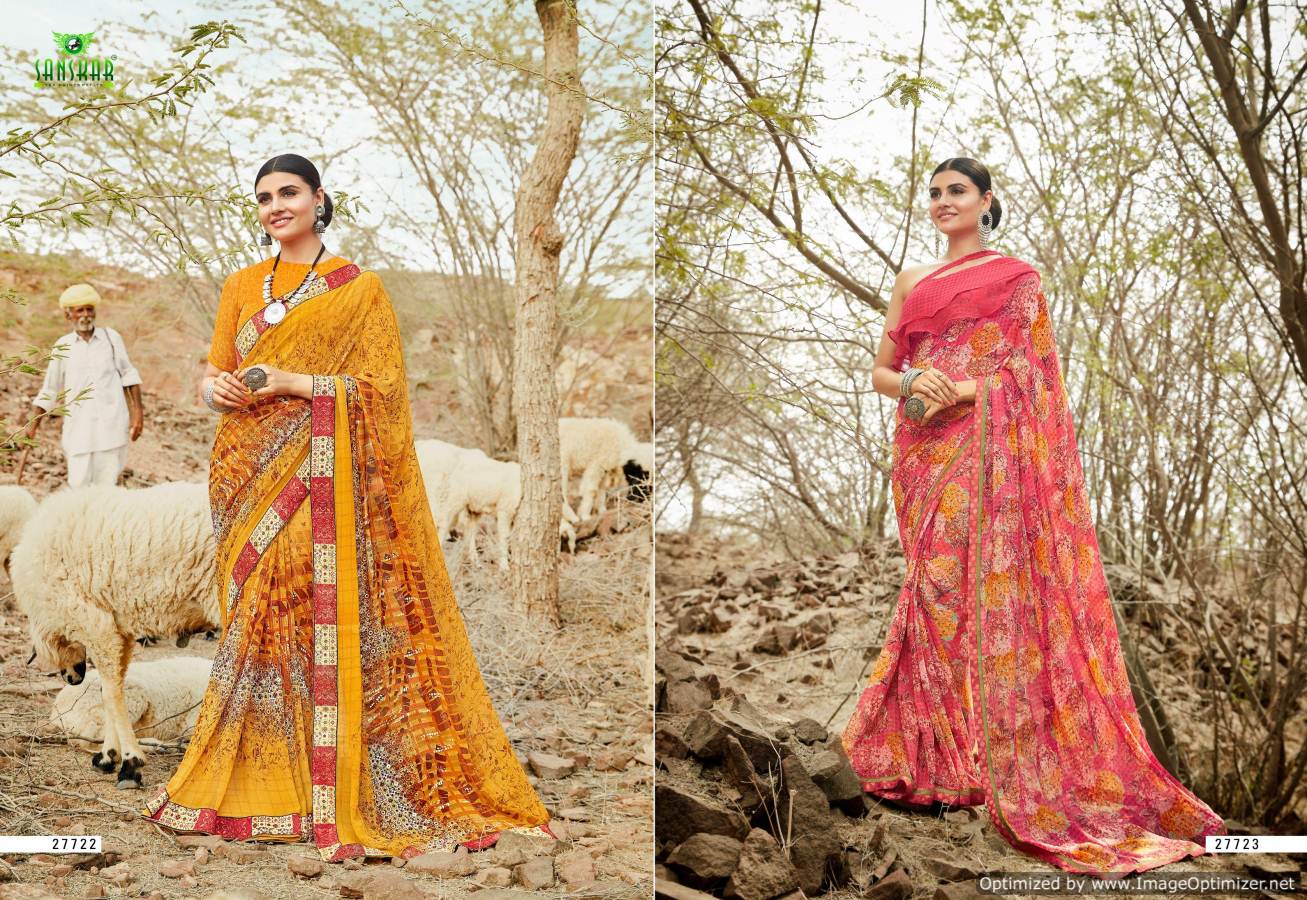Sanskar By Chaljuthi Vol 2 Running Wear Georgette Printed Saree