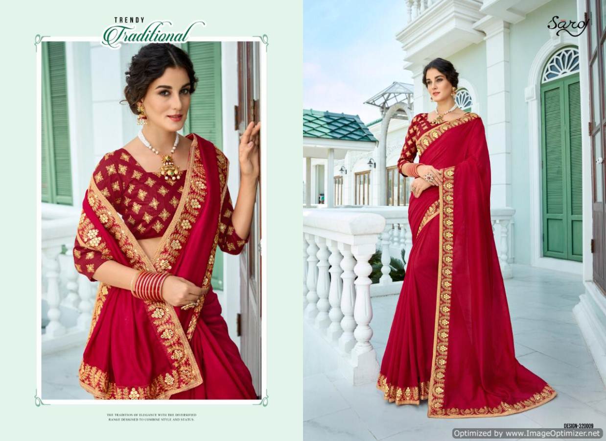 Saroj By Sanskar Vol 2 Party Wear Vichitra Silk Saree Collection